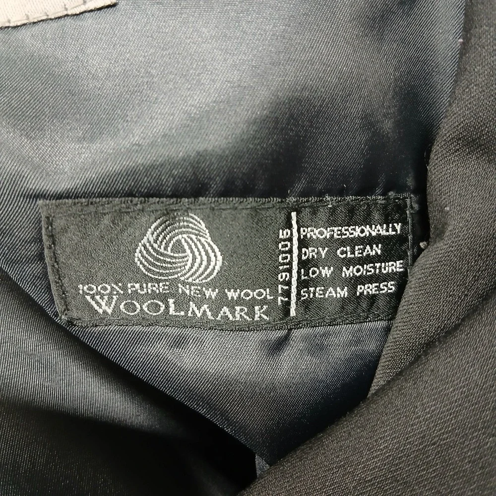 Todays Man Double Breasted Blazer Mens 46R‎ Gray Classic Suit Jacket